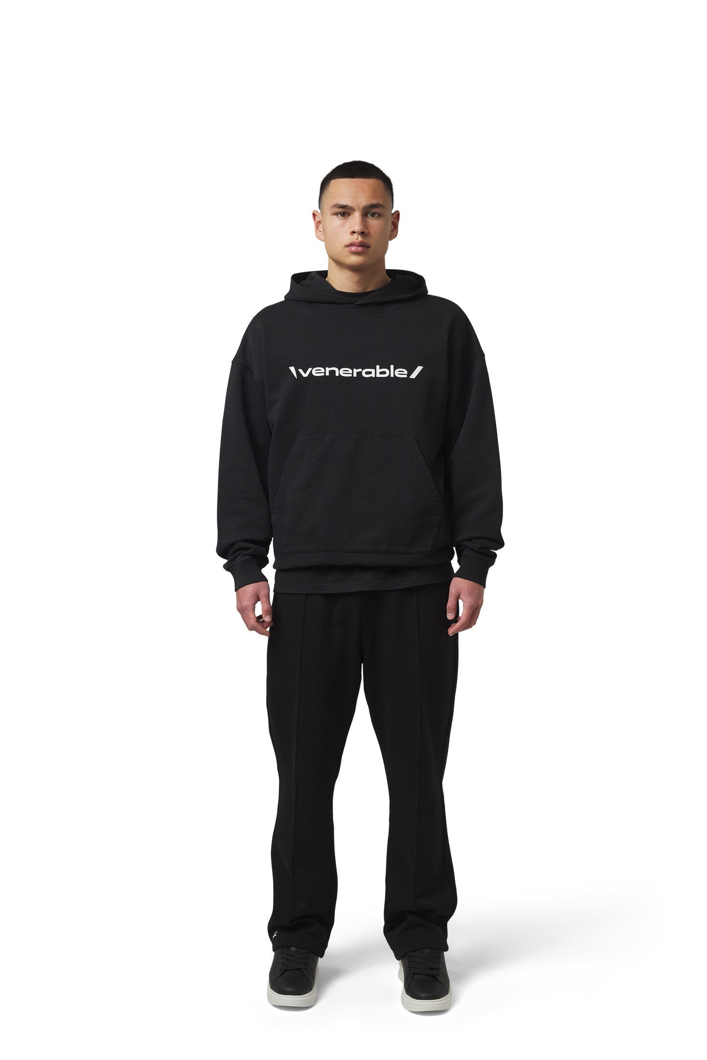 Splitted Hoodie Black
