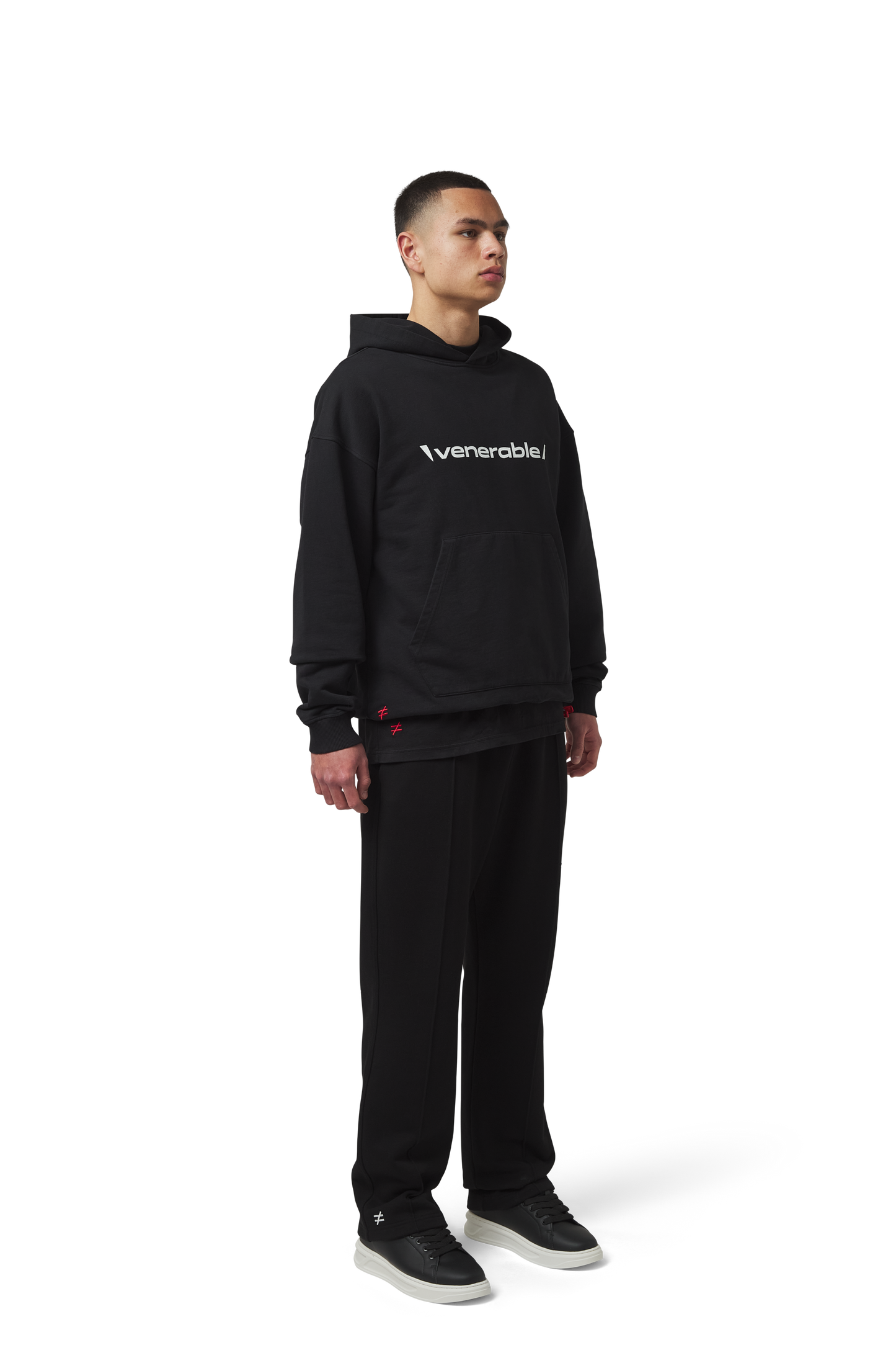 Splitted Hoodie Black