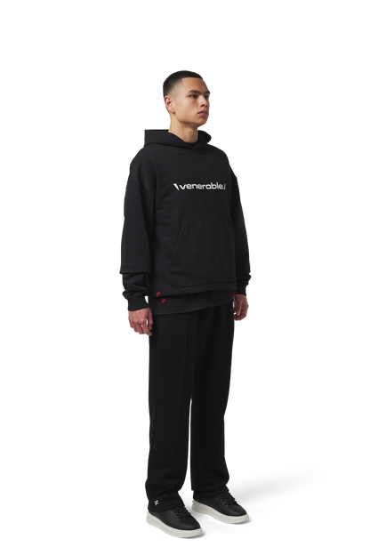 Splitted Hoodie Black