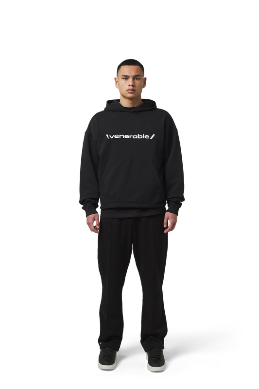 Splitted Hoodie Black